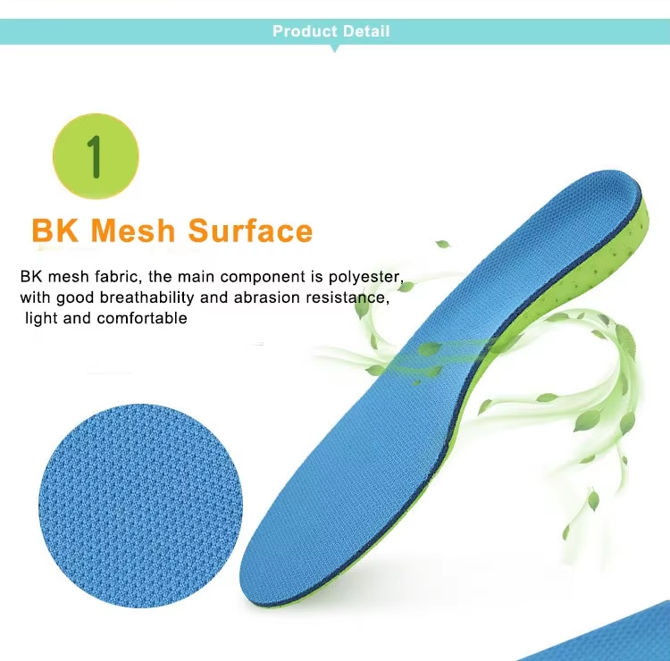 Washable arch inserts featuring BK mesh cloth - maintains freshness after repeated use